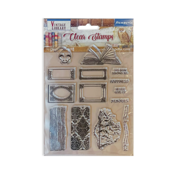 STAMPERIA VINTAGE LIBRARY 14/18CM - СИЛИКОНОВ ПЕЧАТ WTK173 - Изображение 1