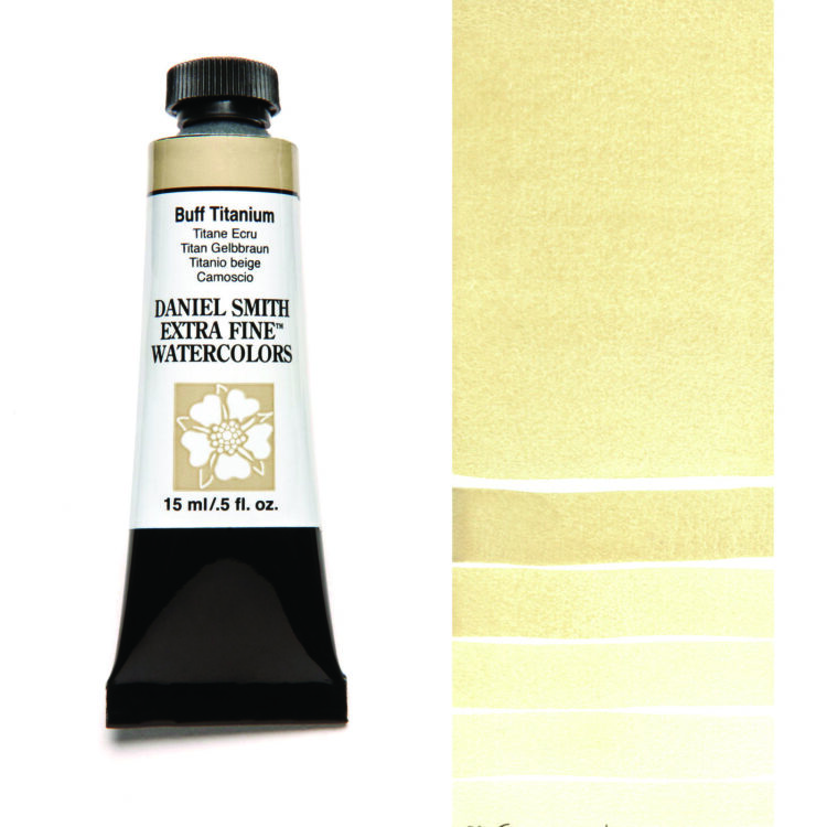284600009_BUF TIT__WC_15ml_tube_swatch DANIEL SMITH АКВАРЕЛНА БОЯ 15МЛ - BUFF TITANIUM 284600009 - Изображение 1
