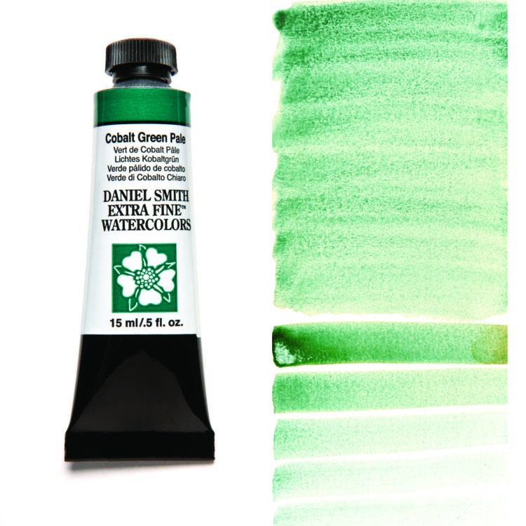 284600027_COB GRN PL__WC_15ml_tube_swatch DANIEL SMITH АКВАРЕЛНА БОЯ 15МЛ - COBALT GREEN PALE284600027 - Изображение 1