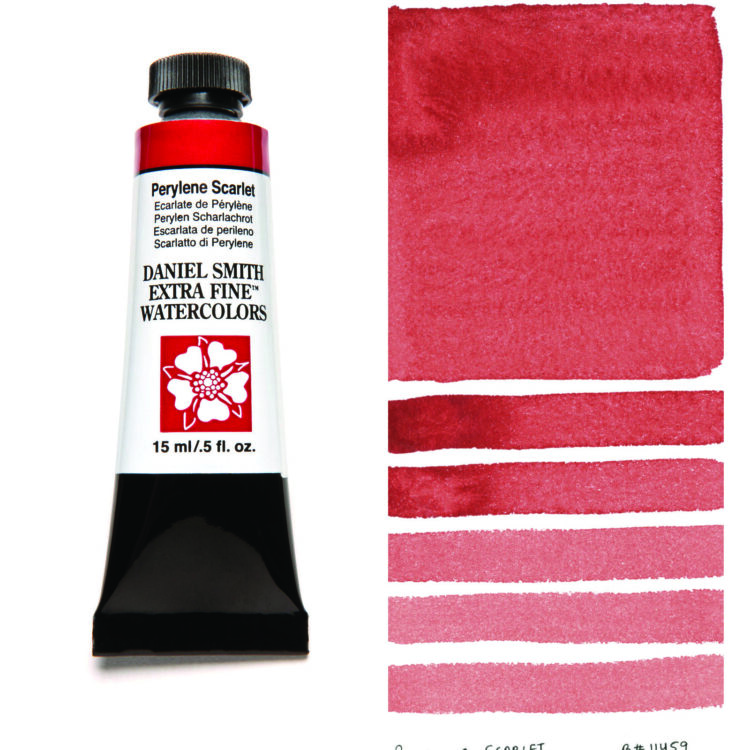 284600076_PERY SCAR__WC_15ml_tube_swatch DANIEL SMITH АКВАРЕЛНА БОЯ 15МЛ - PERYLENE SCARLET 284600076 - Изображение 1