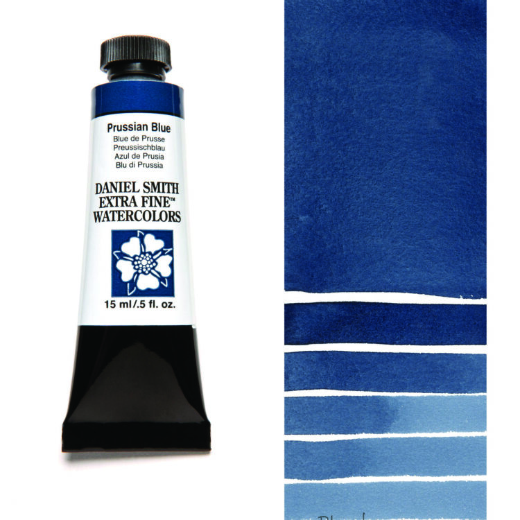 284600082_PRUS BLU__WC_15ml_tube_swatch DANIEL SMITH АКВАРЕЛНА БОЯ 15МЛ - PRUSSIAN BLUE 284600082 - Изображение 1