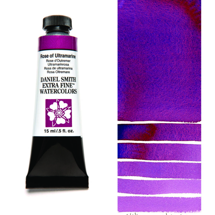 284600101_ROSE ULTRA__WC_15ml_tube_swatch DANIEL SMITH АКВАРЕЛНА БОЯ 15МЛ - ROSE OF ULTRAM 284600101 - Изображение 1