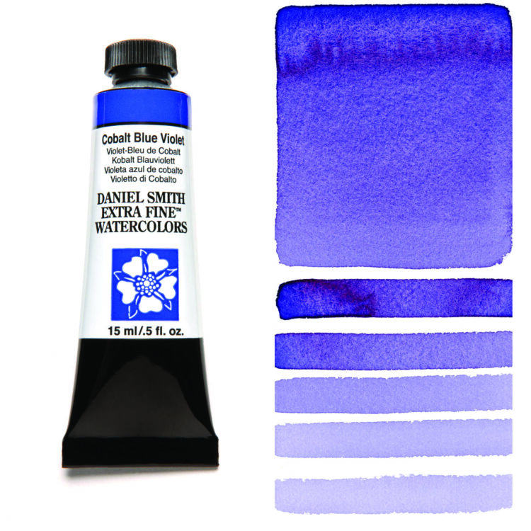 284600115_COB BLU VIO__WC_15ml_tube_swatch DANIEL SMITH АКВАРЕЛНА БОЯ 15МЛ - COB BLUE VIOLET 284600115 - Изображение 1
