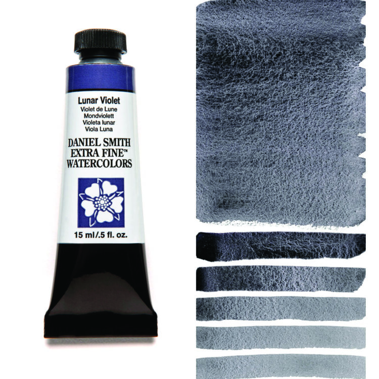284600182_LUN VIO__WC_15ml_tube_swatch DANIEL SMITH АКВАРЕЛНА БОЯ 15МЛ - LUNAR VIOLET 284600182 - Изображение 1