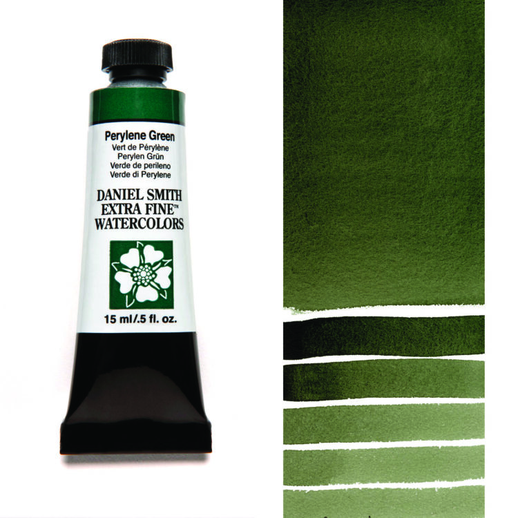 284600194_PERY GRN__WC_15ml_tube_swatch DANIEL SMITH АКВАРЕЛНА БОЯ 15МЛ - PERYLENE GREEN 284600194 - Изображение 1
