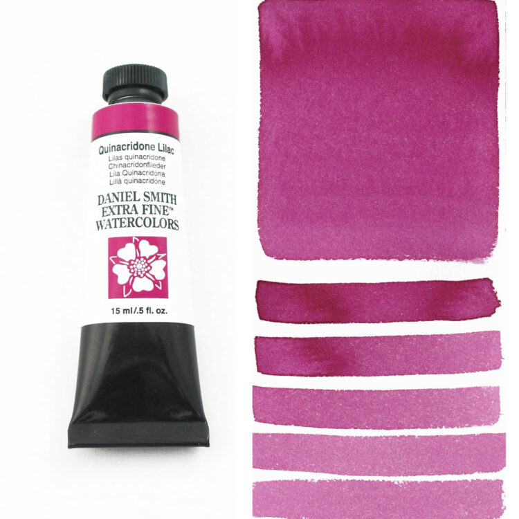 284600236_QUIN LILA__WC_15ml_tube_swatch DANIEL SMITH АКВАРЕЛНА БОЯ 15МЛ - QUINAC LILAC 284600236 - Изображение 1
