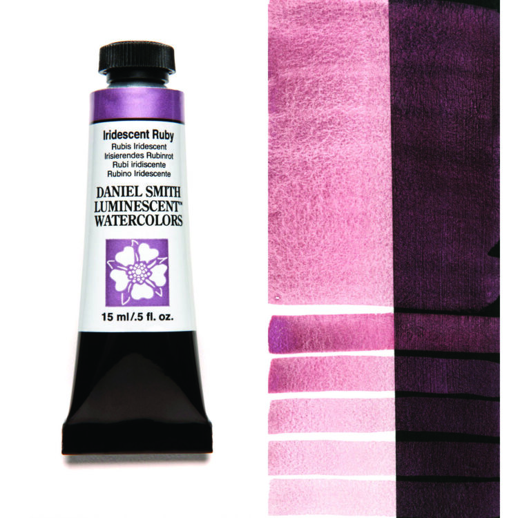 284640032_IRID RUB__WC_15ml_tube_swatch DANIEL SMITH АКВАРЕЛНА БОЯ 15МЛ - IRID RUBY 284640032 - Изображение 1