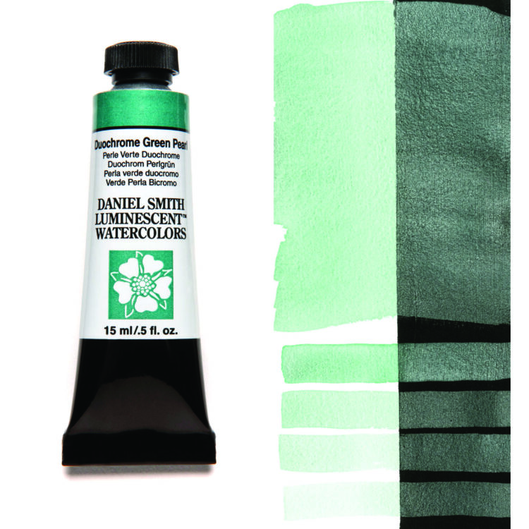 284640040_DUO GRN PRL__WC_15ml_tube_swatch DANIEL SMITH АКВАРЕЛНА БОЯ 15МЛ - DUOCHR GREEN P 284640040 - Изображение 1