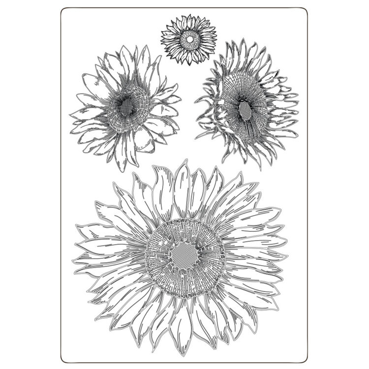 KACM09_1 STAMPERIA SUNFLOWER ART СИЛИКОНОВИ МОЛДОВЕ ЗА ОТЛИВКИ KACM09 - Изображение 1