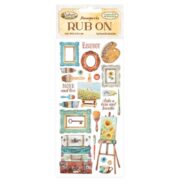 STAMPERIA SUNFLOWER ART СТИКЕРИ RUB ON 10,16/21,6СМ -DFLRB31