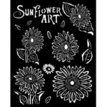 STAMPERIA SUNFLOWER ART THICK STENCIL 20 Х 25 СМ - KSTD136