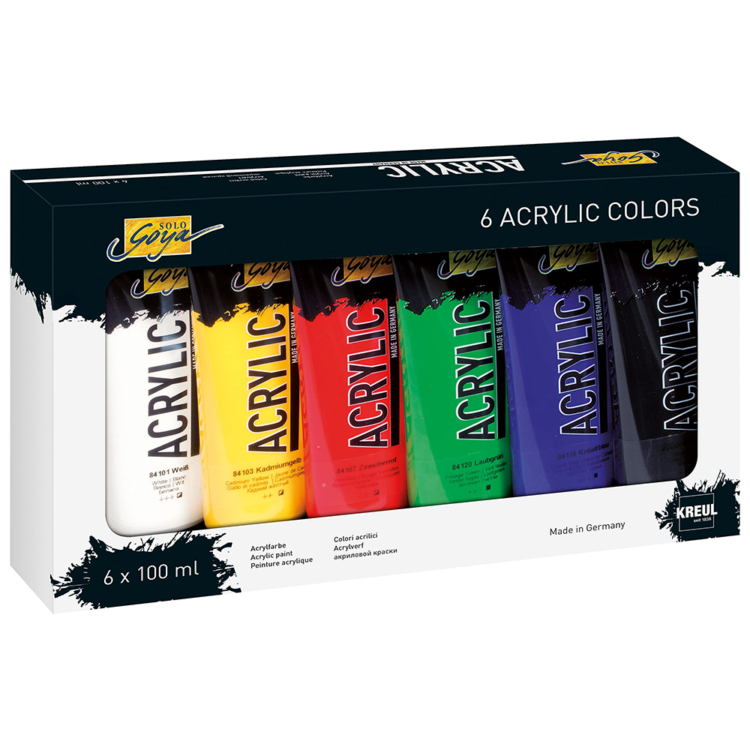 084160 SOLO GOYA АКРИЛНИ БОИ 6 ЦВ Х 100 МЛ - 84160 - Изображение 1