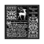 STAMPERIA CHRISTMAS MEDIA STENCIL ШАБЛОН 18Х18 СМ KSTDQ-87