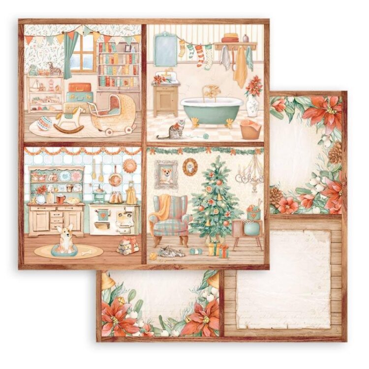 STAMPERIA CHRISTMAS ДИЗАЙНЕРСКИ КАРТОН 30,5/30,5 СМ - SBB950 - Изображение 1