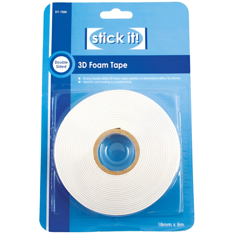 5038041012138 STICK IT 3D ДВОЙНОЛЕПЯЩА ЛЕНТА18ММ Х 5М. - STI 7200 - Изображение 1