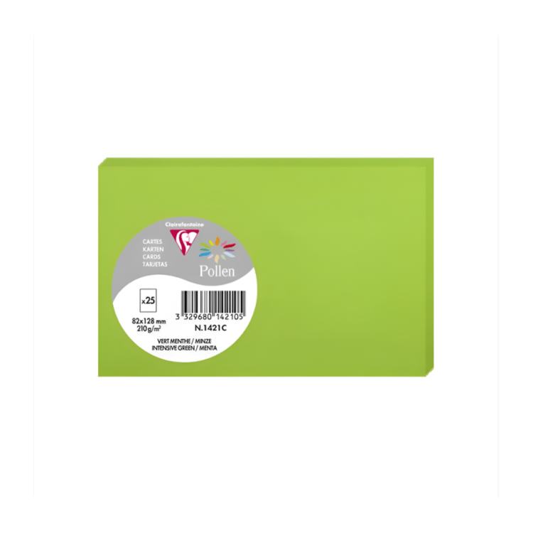 CLAIREFONTAINE КАРТИЧКИ 82/128 ММ 210 ГР - МЕНТА - Изображение 1