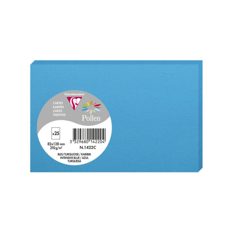 CLAIREFONTAINE КАРТИЧКИ 82/128 ММ 210 ГР - ИНТЕНЗИВНО СИНИ - Изображение 1
