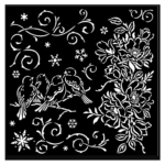 STAMPERIA BLUE LAND MEDIA STENCIL ШАБЛОН 18Х18 СМ KSTDQ-93