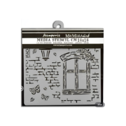 STAMPERIA BLUE LAND  MEDIA STENCIL ШАБЛОН 18Х18 СМ KSTDQ-94