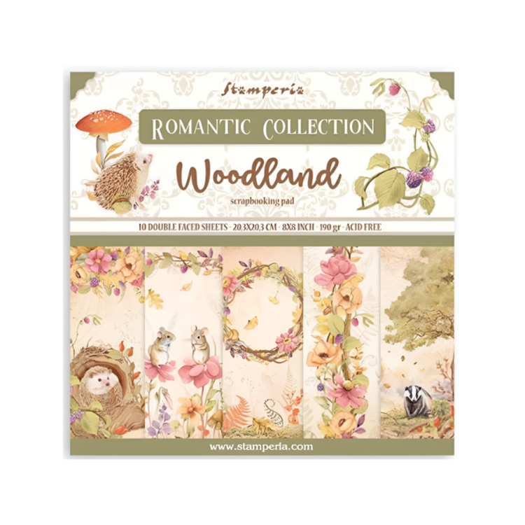 SBBS92 STAMPERIA WOODLAND БЛОКЧЕ 20,3/20,3 СМ - SBBS92 - Изображение 1