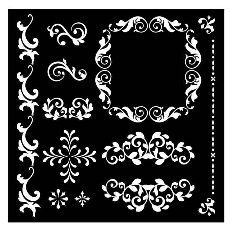 700566LA__99181 STAMPERIA PRECIOUS MEDIA STENCIL ШАБЛОН 18Х18 СМ KSTDQ-97 - Изображение 1