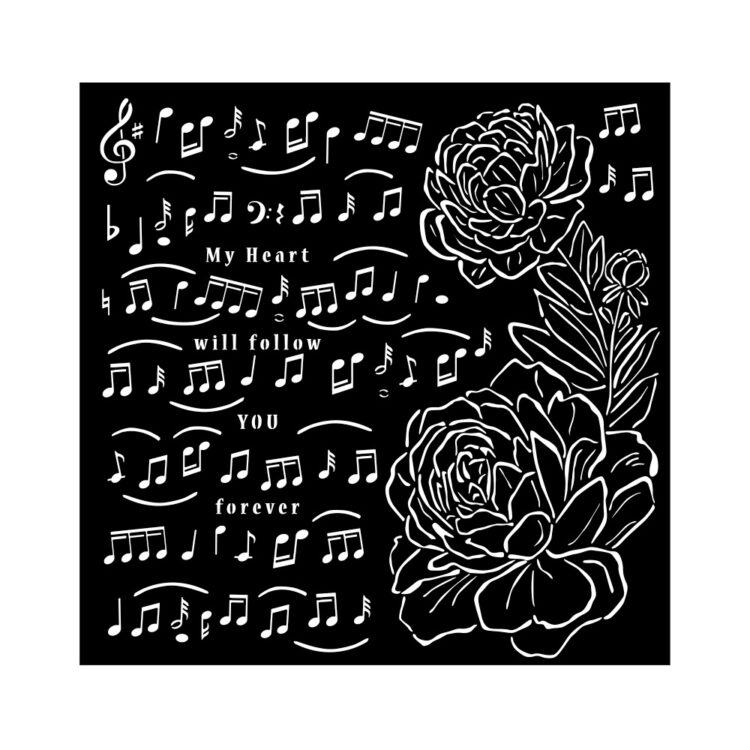 KSTDQ95_1 STAMPERIA PRECIOUS MEDIA STENCIL ШАБЛОН 18Х18 СМ KSTDQ-95 - Изображение 1