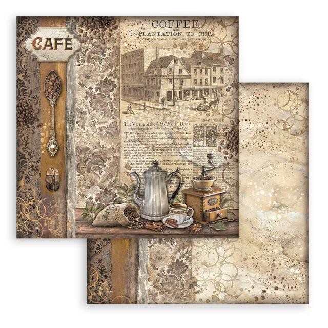 SBB965_1 STAMPERIA COFFEE AND CHOCOLATE КАРТОН 30,5/30,5 СМ - SBB965 - Изображение 1