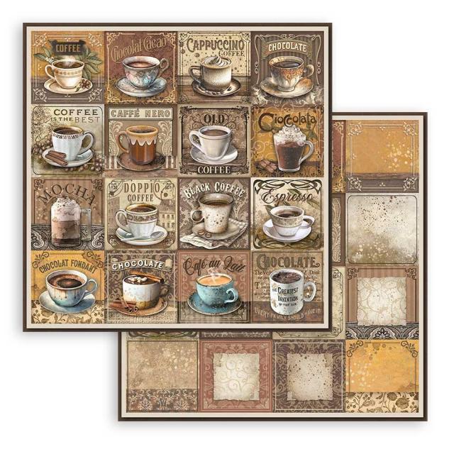 SBB968_1 STAMPERIA COFFEE AND CHOCOLATE КАРТОН 30,5/30,5 СМ - SBB968 - Изображение 1