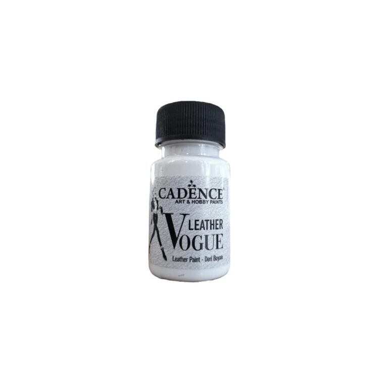 CADENCE АКРИЛНА БОЯ ЗА КОЖА VOGUE 50 МЛ. - WHITE LV-01 - Изображение 1