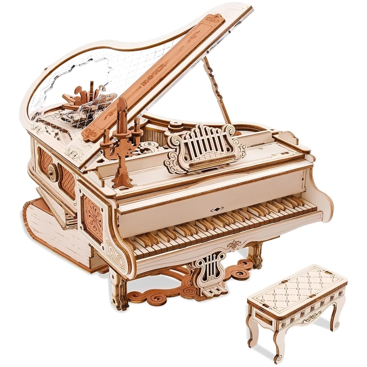 810010 ROBOTIME 3D ДЪРВЕН ПЪЗЕЛ MAGIC PIANO 223 ЧАСТИ AMK81 - Изображение 1