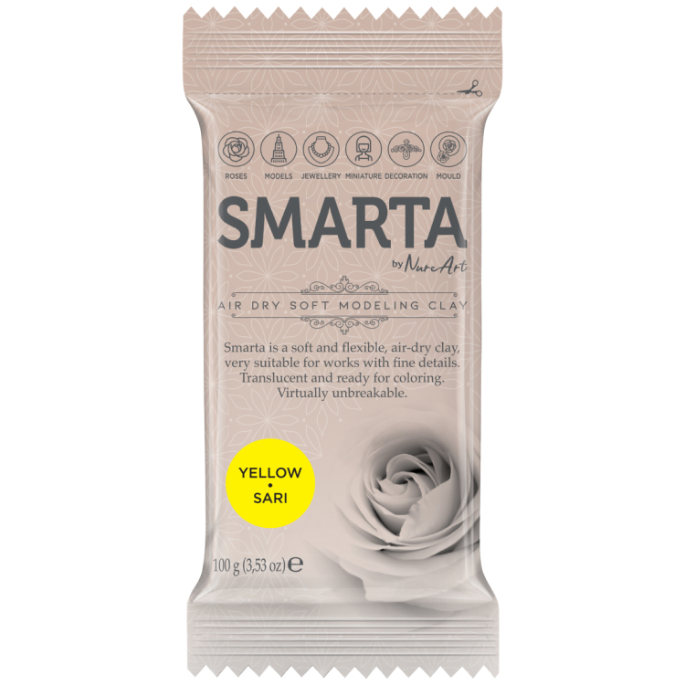 100gr 612951 SMARTA САМОСЪХНЕЩА ГЛИНА 100 ГР - YELLOW 13 - Изображение 1