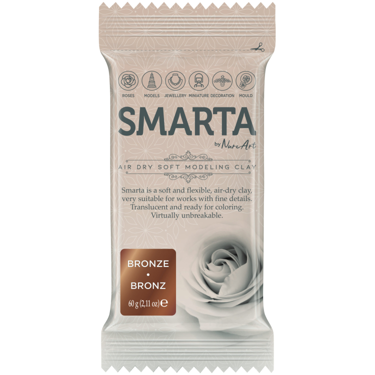 Standing,3d,Rendering,White,Blank,Small,Bag,For,Food,Package SMARTA САМОСЪХНЕЩА ГЛИНА 60 ГР - BRONZE 31 - Изображение 1