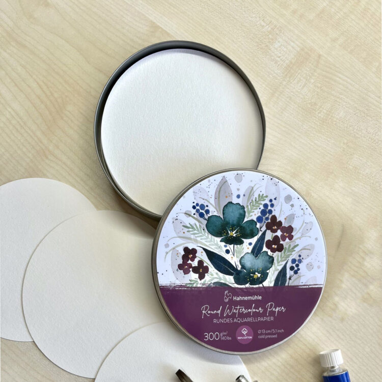 HAHNEMUHLE КРЪГЛА АКВАРЕЛНА ХАРТИЯ 300 GSM, 13 СМ, 30 ЛИСТА - Изображение 2
