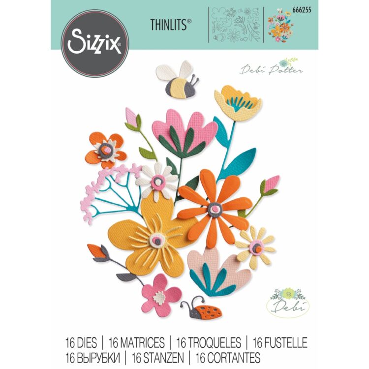 666255 SIZZIX THINLITS ЩАНЦИ ЗА ИЗРЯЗВАНЕ - FABULOUS BOLD FLORALS - Изображение 1
