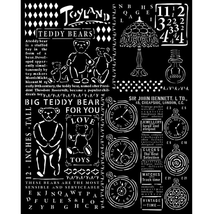 KSTD159_1 STAMPERIA BROCANTE STENCIL 20Х25 СМ-KSTD159 - Изображение 1