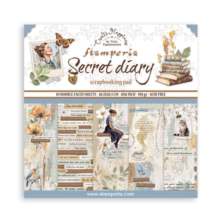 STAMPERIA SECRET DIARY БЛОКЧЕ 20,3/20,3 СМ -SBBS103 - Изображение 1