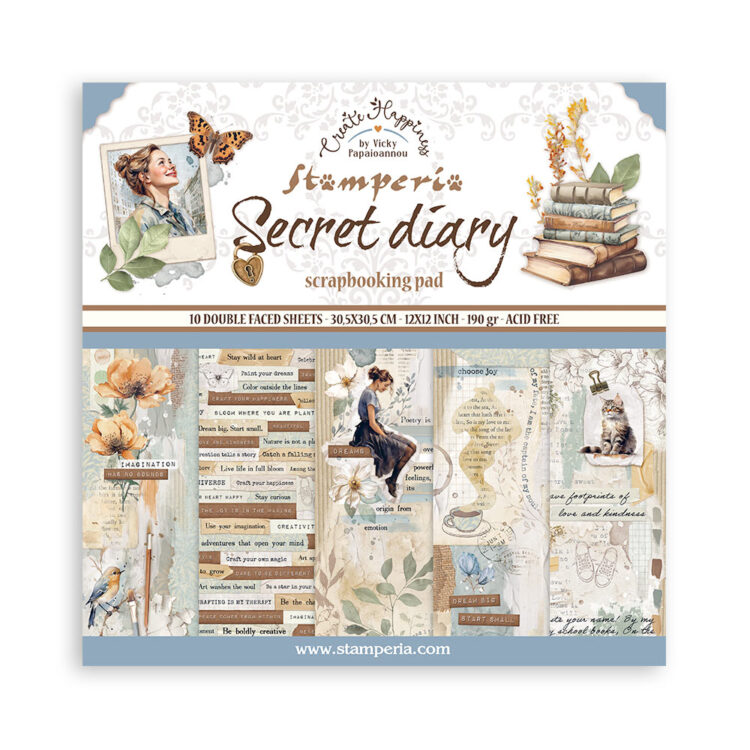152005 STAMPERIA SECRET DIARY БЛОКЧЕ 30,5/30,5 СМ -SBBL152 - Изображение 1
