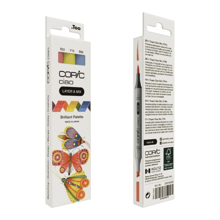 COPIC CIAO КОМПЛЕКТ - 3 ЦВ BRILLIANT PALETTE - Изображение 3