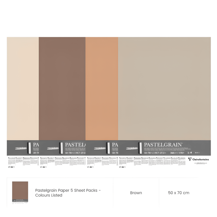 976068 CLAIREFONTAINE ХАРТИЯ PASTELGRAIN 50/70 СМ 360 ГР-BROWN - Изображение 1