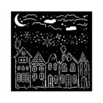 STAMPERIA CHRISTMAS MEDIA STENCIL ШАБЛОН 18Х18 СМ KSTDQ-110