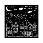 STAMPERIA CHRISTMAS MEDIA STENCIL ШАБЛОН 18Х18 СМ KSTDQ-110
