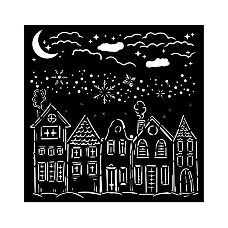 KSTDQ110 STAMPERIA CHRISTMAS MEDIA STENCIL ШАБЛОН 18Х18 СМ KSTDQ-110 - Изображение 1