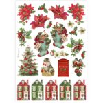 STAMPERIA CHRISTMAS ДЕКУПАЖНА ХАРТИЯ А4 - DFSA4918