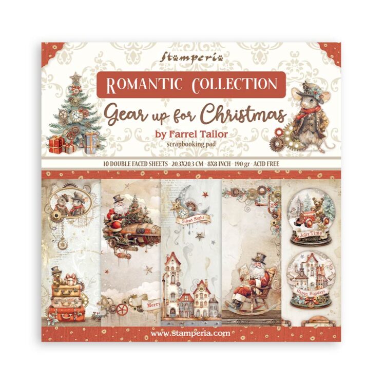 STAMPERIA GEAR UP FOR CHRISTMAS БЛОКЧЕ 20,3/20,3 СМ -SBBS110 - Изображение 1