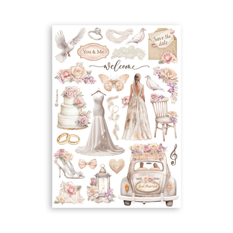 STAMPERIA ROMANCE FOREVER WASHI PAD 8 ЛИСТА A5 -SBW02 - Изображение 7
