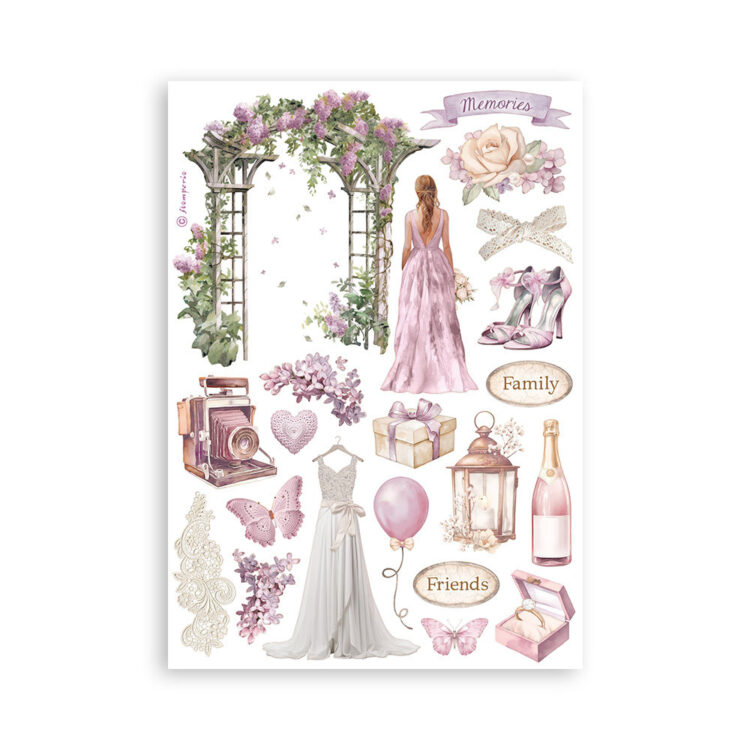 STAMPERIA ROMANCE FOREVER WASHI PAD 8 ЛИСТА A5 -SBW02 - Изображение 4