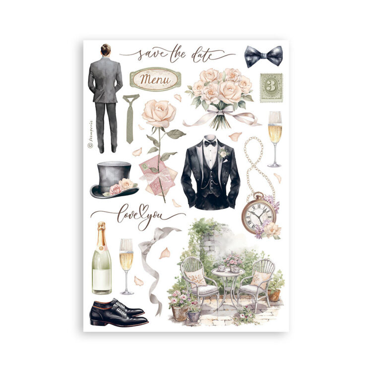 STAMPERIA ROMANCE FOREVER WASHI PAD 8 ЛИСТА A5 -SBW02 - Изображение 9