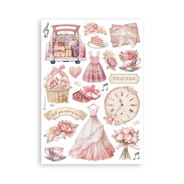 STAMPERIA ROMANCE FOREVER WASHI PAD 8 ЛИСТА A5 -SBW02 - Изображение 6