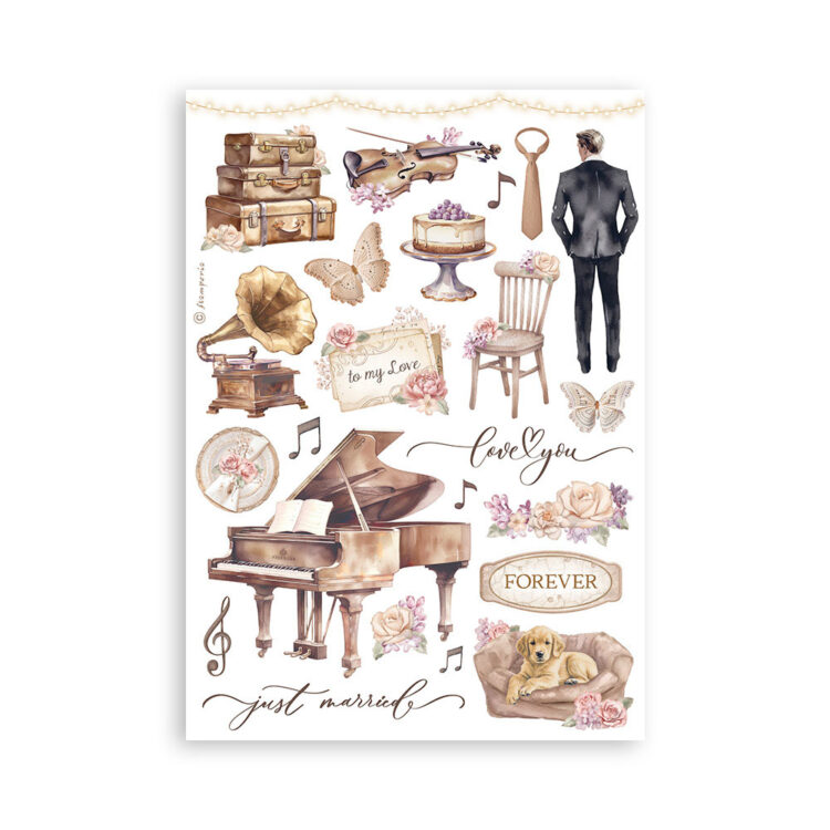 STAMPERIA ROMANCE FOREVER WASHI PAD 8 ЛИСТА A5 -SBW02 - Изображение 8