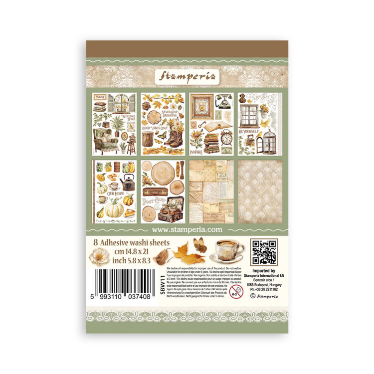 STAMPERIA GOLDEN HARMONY WASHI PAD 8 ЛИСТА A5 -SBW11 - Изображение 9